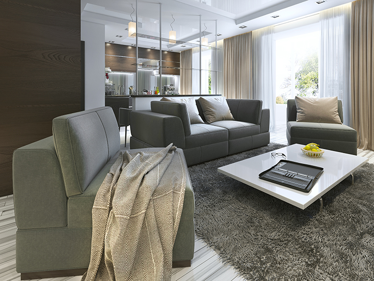 Luxury living room studio in a modern style.
