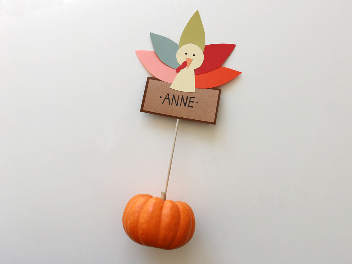 Thanksgiving Turkey Place Cards Step 6