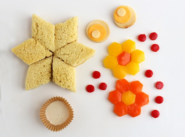 Geometric shaped snacks