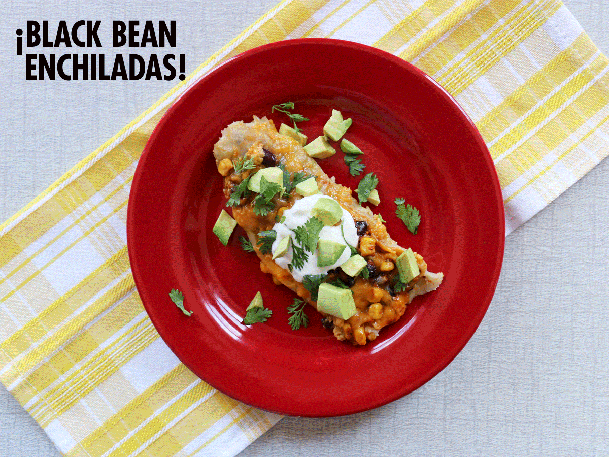 Easy Slow Cooker Recipes: Black Bean Enchiladas