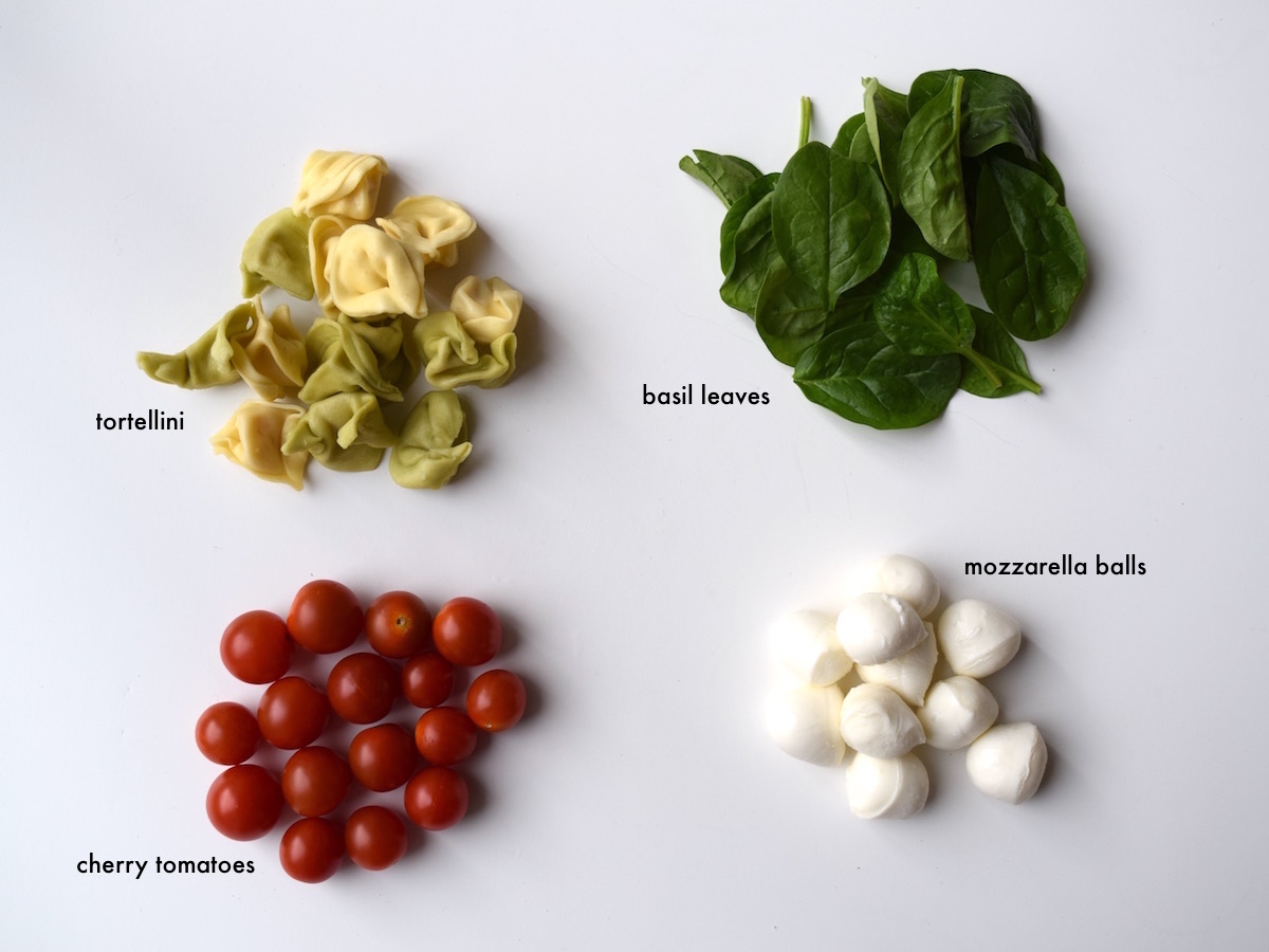 Salad party skewer ingredients