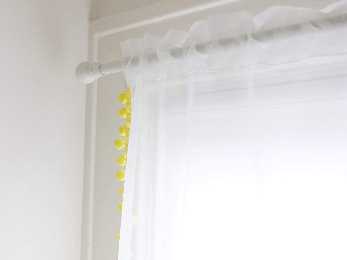 DIY no-sew curtains step 4