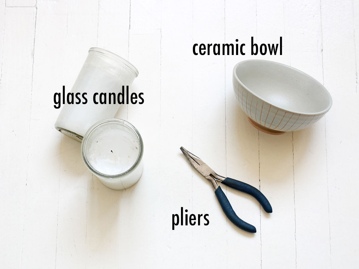 Upcycled DIY candle materials