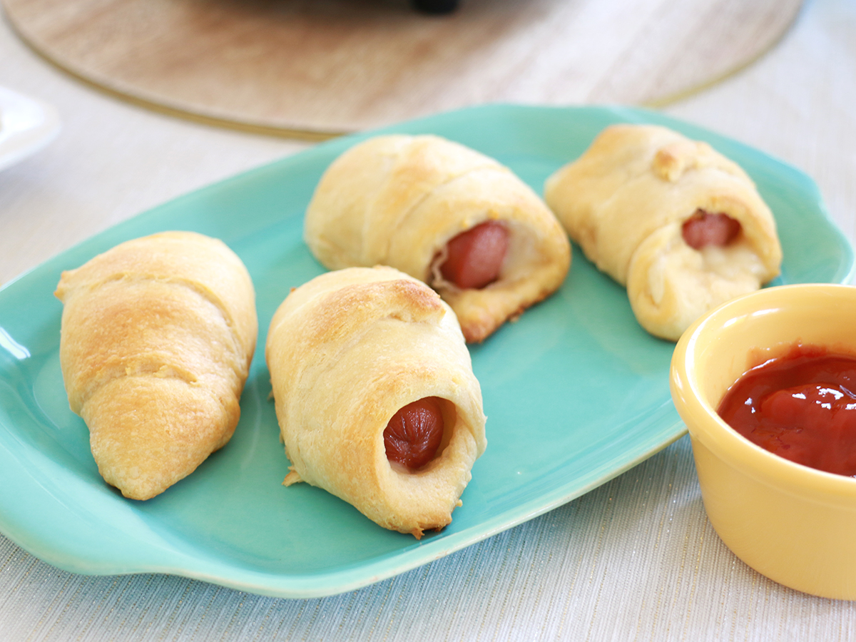 Sauerkraut and cheese pigs in a blanket