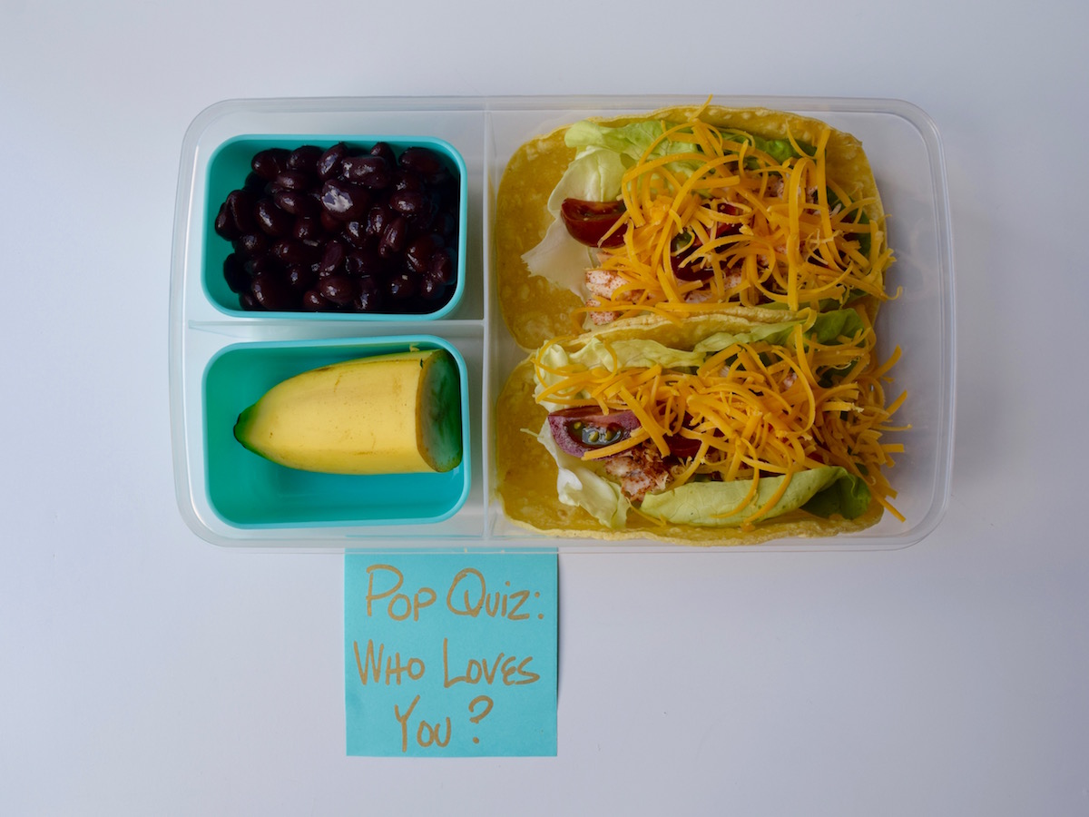 Healthy kids lunch tacos