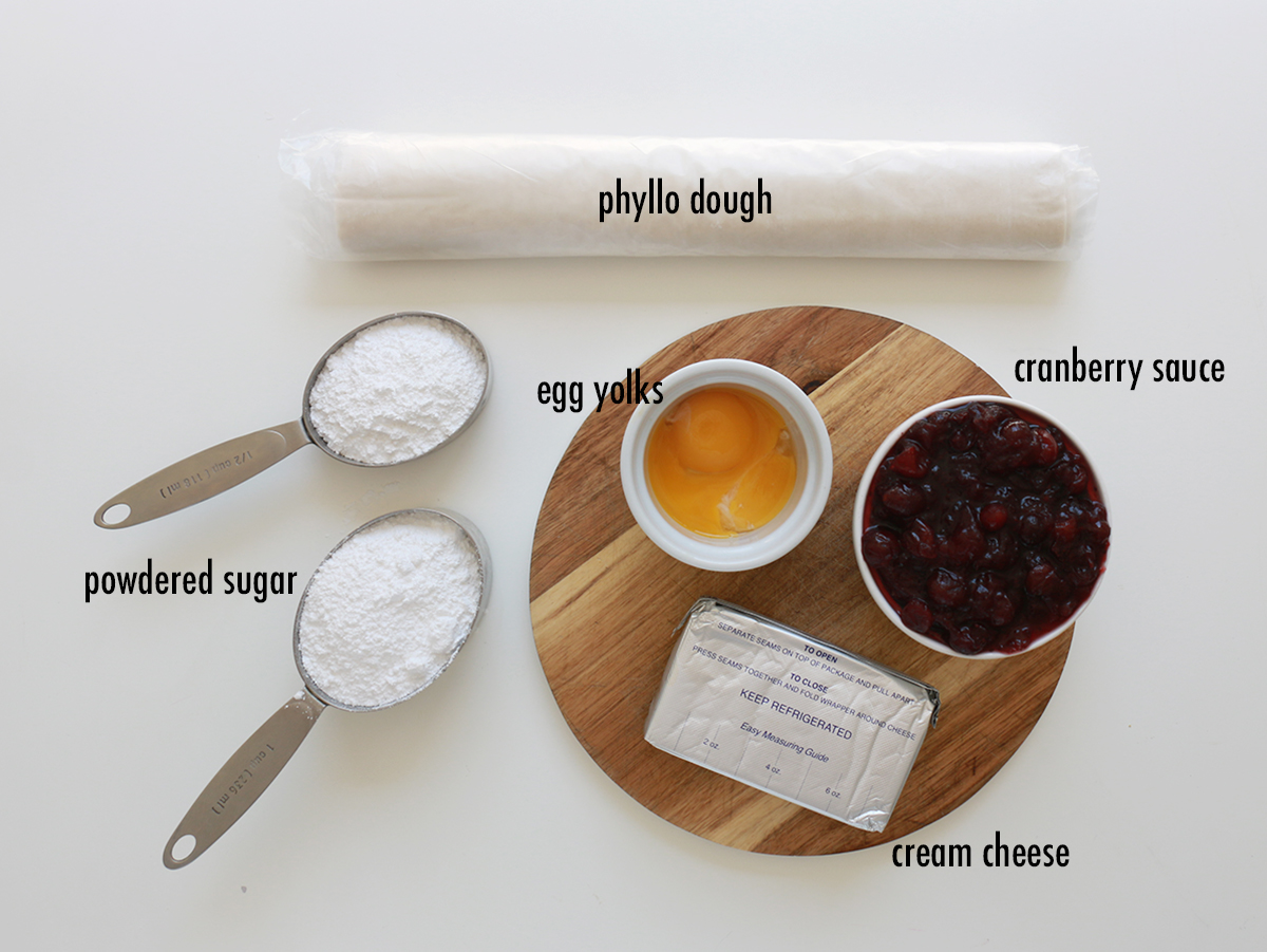 Cranberry Phyllo Turnovers ingredients