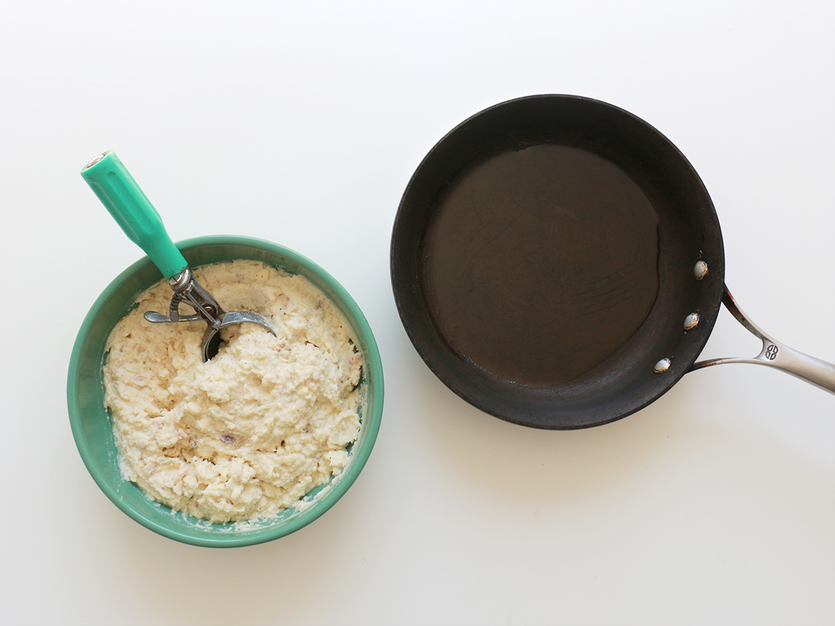 Mashed potato pancakes step 2