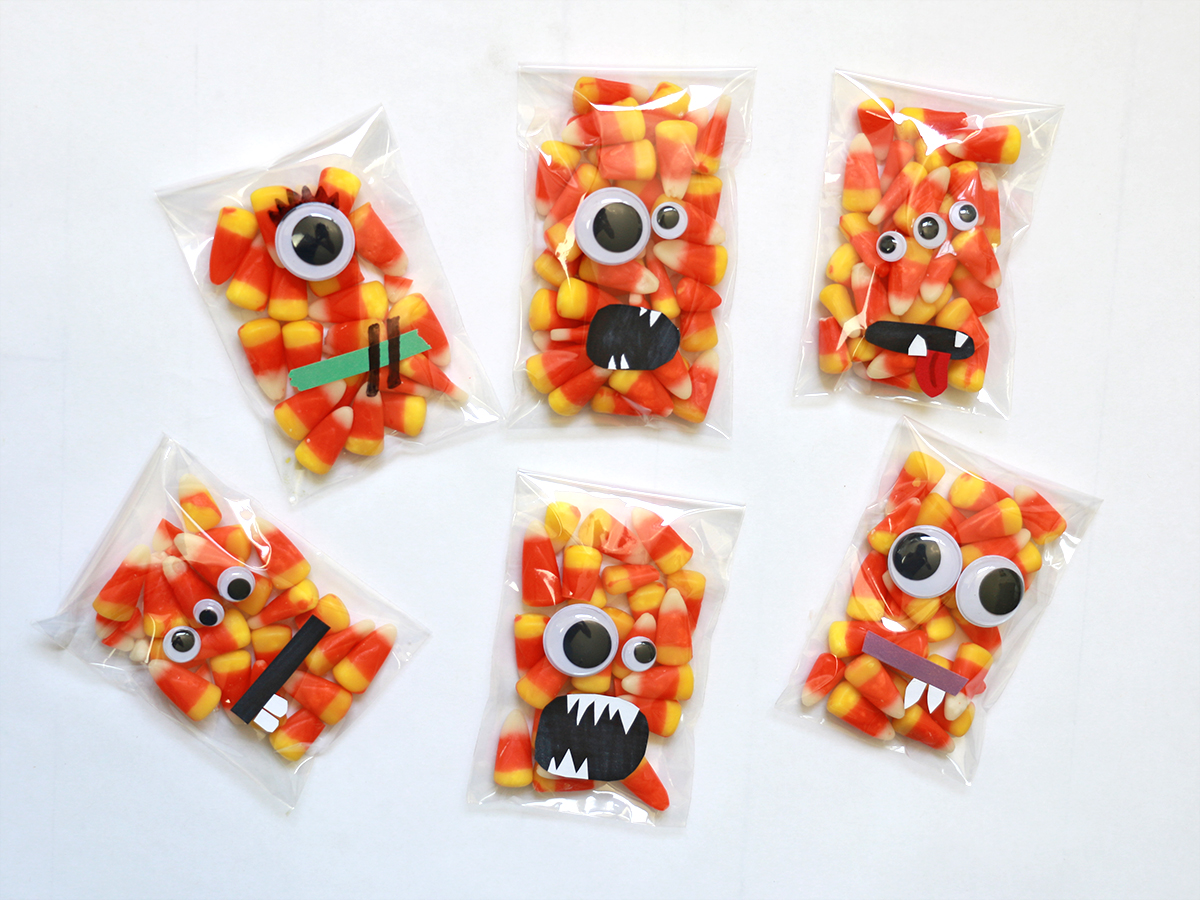 Monster Halloween treat bags