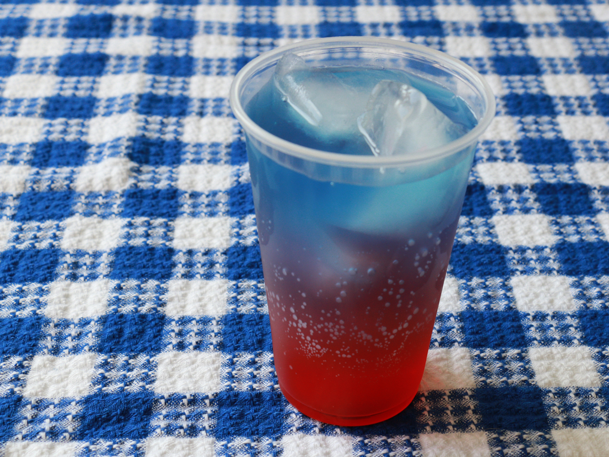 Fourth of July layered drink