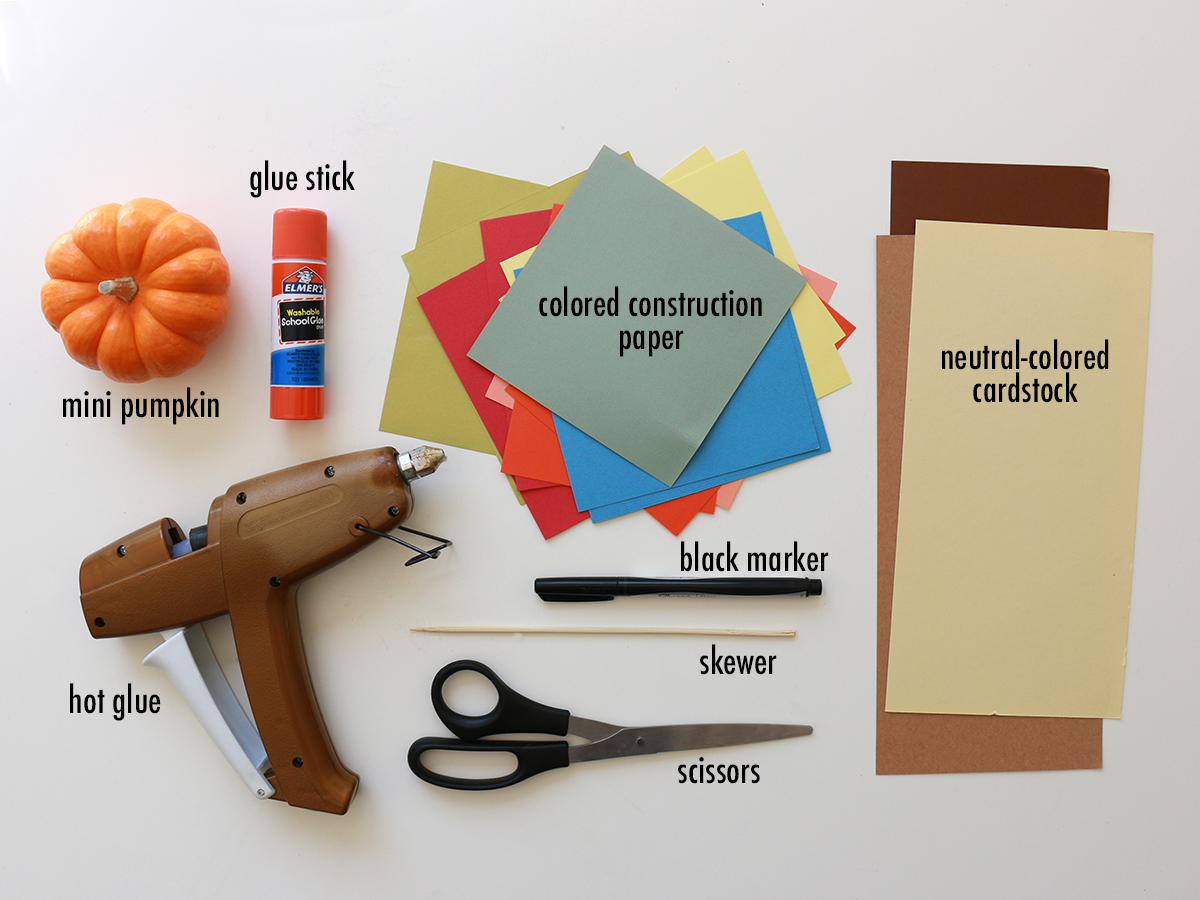 Materials for Thanksgiving Turkey Cards