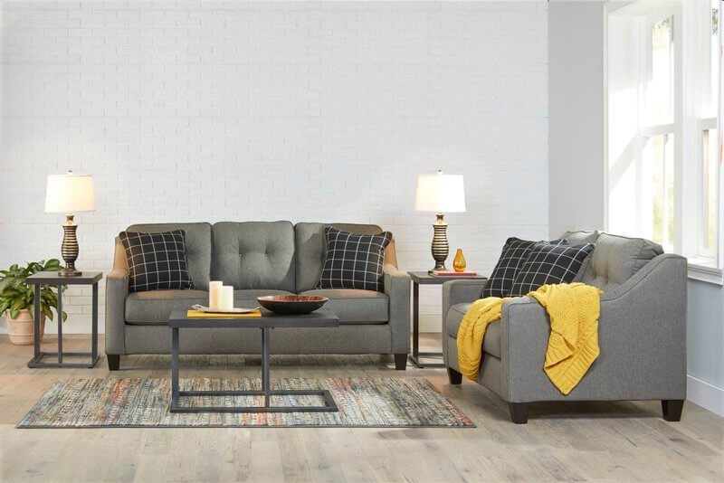Benchcraft Brindon-Charcoal Sofa and Loveseat