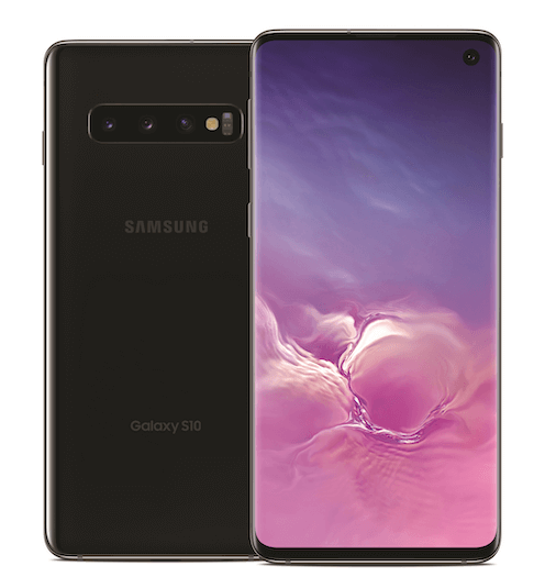 Samsung Galaxy S10 Front and Back View