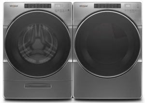 Whirlpool Chrome 4.5 Cu. Ft. Front Load Washer and 7.4 Cu. Ft. Electric Dryer