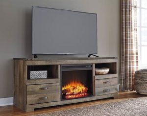 Ashley tv stand and fireplace