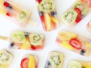 Frozen fruit popsicles