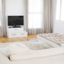 <b>Natural Light</b><br>
Let in as much natural light as possible to your living space. Ditch heavy curtains and valences. Choose unembellished window treatments in a light, neutral shade instead. Or go with simple blinds for when you need privacy and leave your windows uncovered when you don’t.