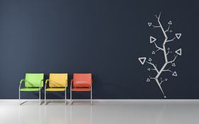To take your painted accent wall a step further, embellish it with a wall decal, a stencil in the same shade of paint in a high-gloss finish, or <a href=https://blog.rentacenter.com/get-the-look-spruce-up-your-home-with-color/ >a coordinating color applied with a textured roller</a>.