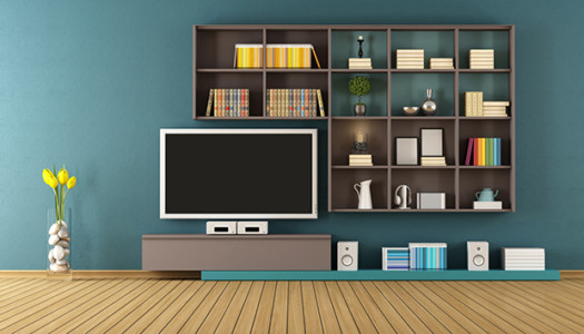 <b>Use Vertical Surfaces Wisely</b><br>
Make the most of your home’s walls with floor-to-ceiling <a href="https://blog.rentacenter.com/get-the-look-spruce-up-your-home-with-color?WT.z_position=blog
" target="_blank">bookshelves</a>, floating shelves in corners, a discreet closet between wall studs, towel rods and coat hooks on the backs of bathroom or bedroom doors, and plastic containers on the insides of pantry doors and kitchen cabinets.