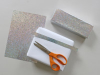 Sparkle Adhesive Paper Gift Wrap Step-by-Step
