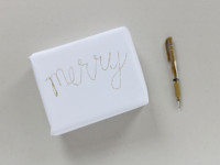 Glitter + Glue Paper Gift Wrap Step-by-Step