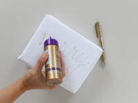 Glitter + Glue Paper Gift Wrap Step-by-Step