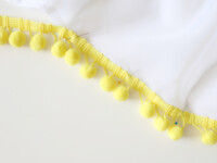 Use pins to help keep the fringe in place alongside the edge of the curtain while measuring.