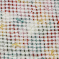 We used some colored yarn for a few of the pom-poms, so you could see what it looks like.