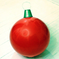 giant red ornament