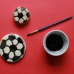 Soccer ball cookies
